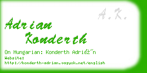 adrian konderth business card